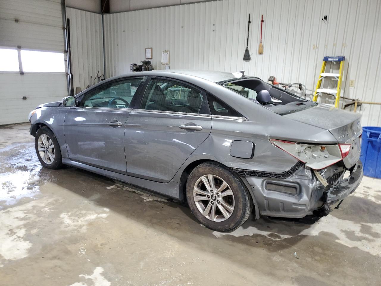 2014 Hyundai Sonata VIN 5NPEB4AC4EH879142 Copart auction photo, front end / rear end damage thumbnail 2