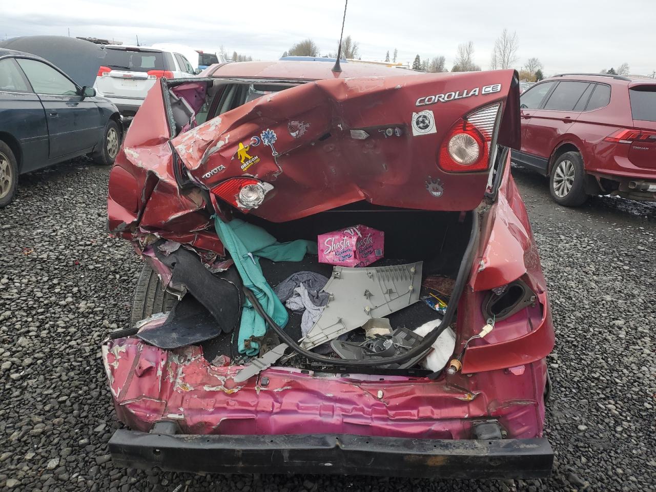 2006 Toyota Corolla VIN JTDBR32E660059023 Copart auction photo, rear end / undercarriage damage thumbnail 6