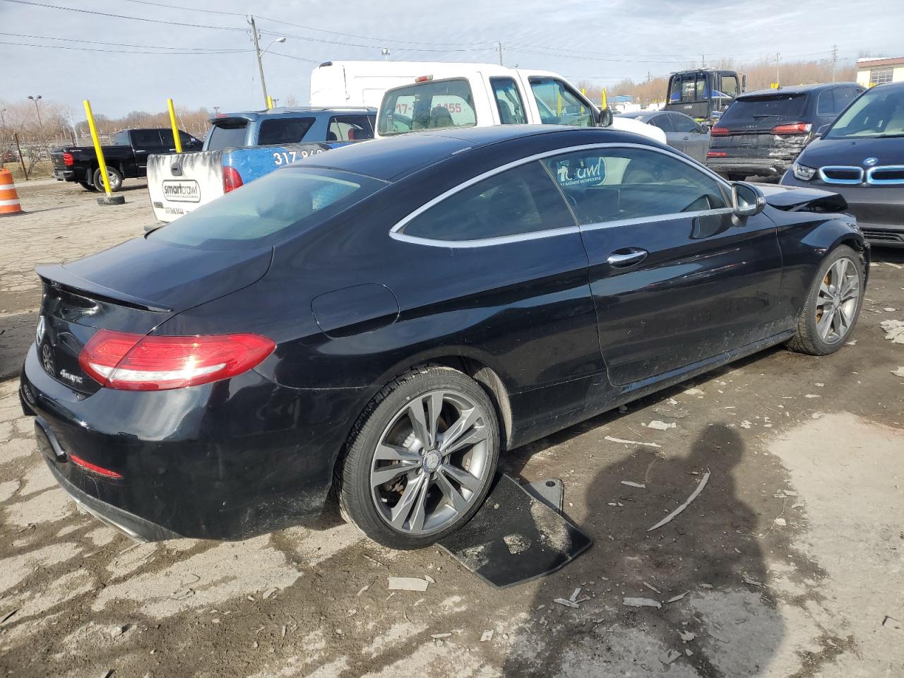 2017 Mercedes-Benz C-klasse VIN WDDWJ4KB6HF496773 Copart auction photo, front end / minor dent/scratches damage thumbnail 3