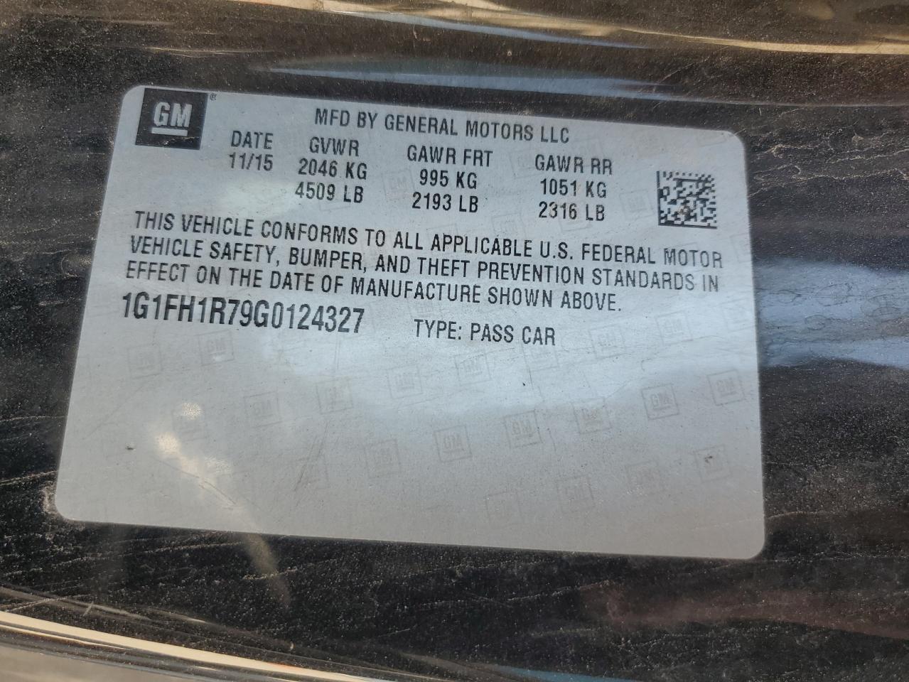 2016 Chevrolet Camaro VIN 1G1FH1R79G0124327 Copart auction photo, front end damage thumbnail 14