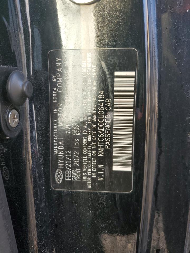 2012 Hyundai Veloster VIN KMHTC6AD0CU064184 Copart auction photo, front end / minor dent/scratches damage thumbnail 13