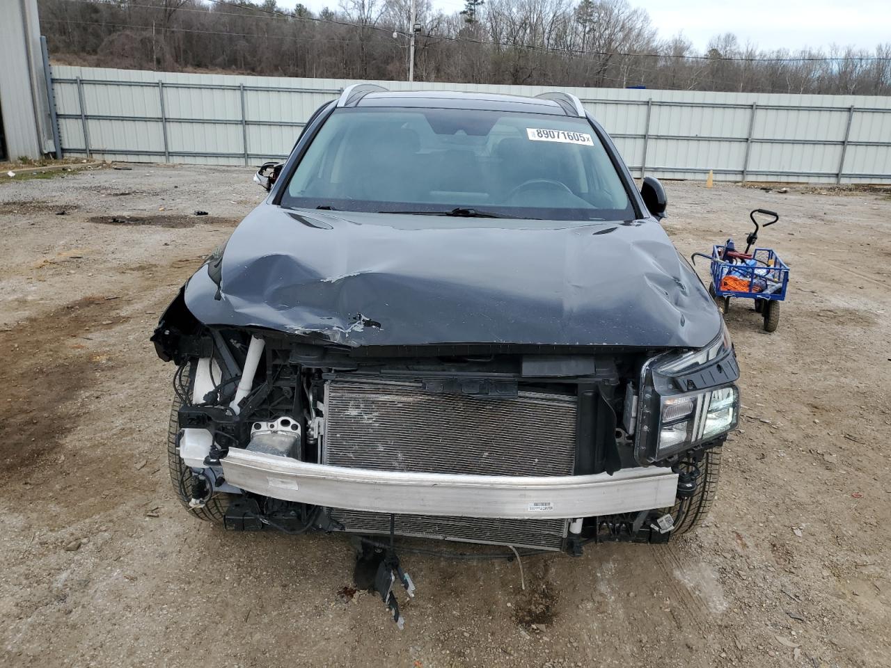 2022 Hyundai Santa Fe VIN 5NMS34AJ9NH380560 Copart auction photo, front end / side damage thumbnail 5