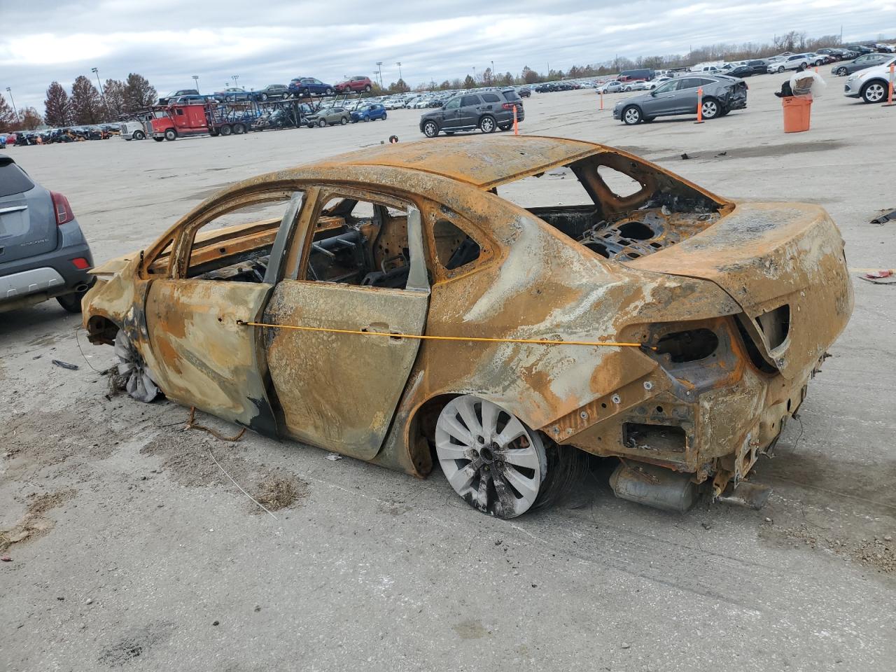 2016 Buick Verano VIN 1G4PP5SK7G4100603 Copart auction photo, burn damage thumbnail 2