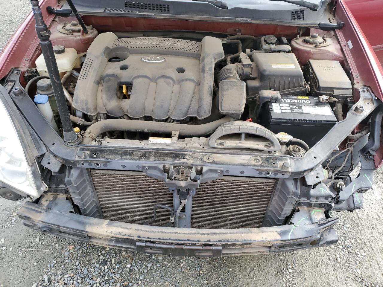 2008 KIA Optima VIN KNAGE123085225642 Copart auction photo, front end damage thumbnail 11
