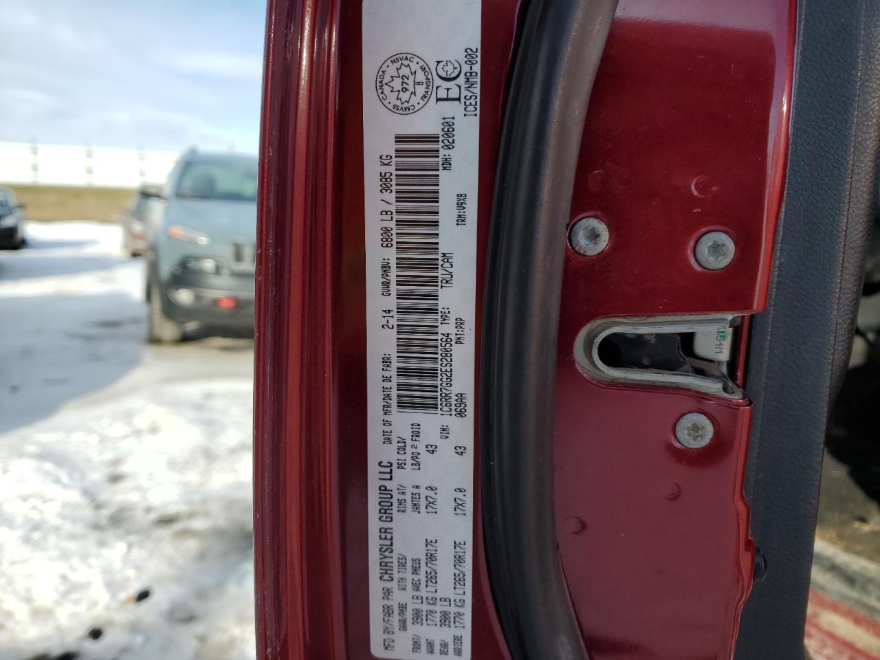 2014 RAM 1500 VIN 1C6RR7GG2ES280564 Copart auction photo, front end damage thumbnail 12