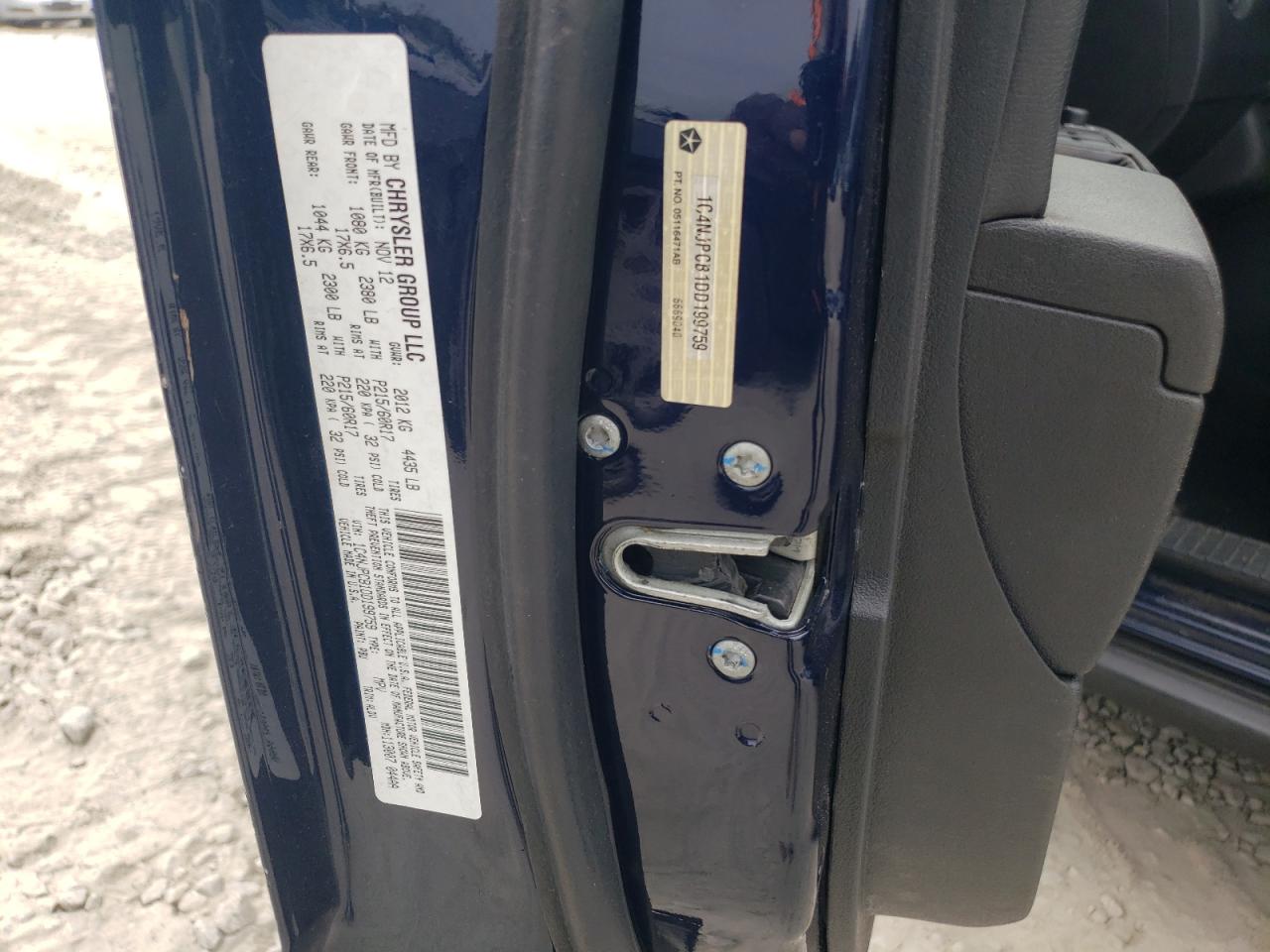 2013 Jeep Liberty (Patriot) VIN 1C4NJPCB1DD199759 Copart auction photo, rear end / minor dent/scratches damage thumbnail 13