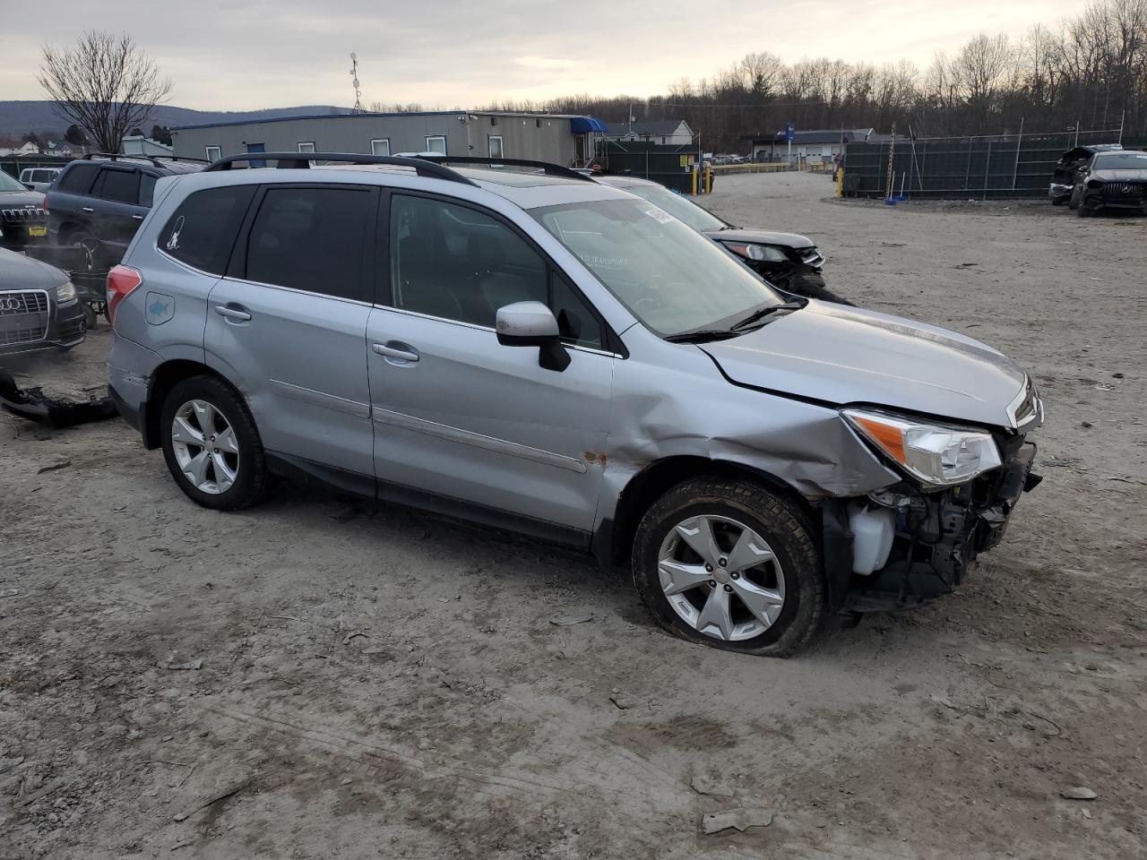 2016 Subaru Forester VIN JF2SJAKC6GH567300 Copart auction photo, front end / side damage thumbnail 4