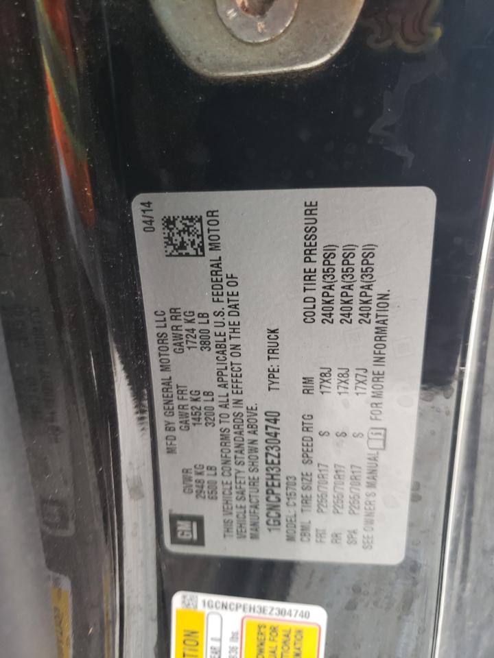 2014 Chevrolet Silverado VIN 1GCNCPEH3EZ304740 Copart auction photo, burn - engine damage thumbnail 12