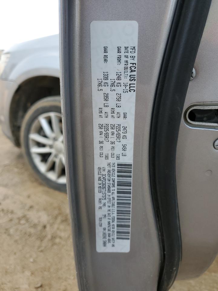 2016 Dodge Journey VIN 3C4PDCBG9GT157375 Copart auction photo, front end damage thumbnail 15