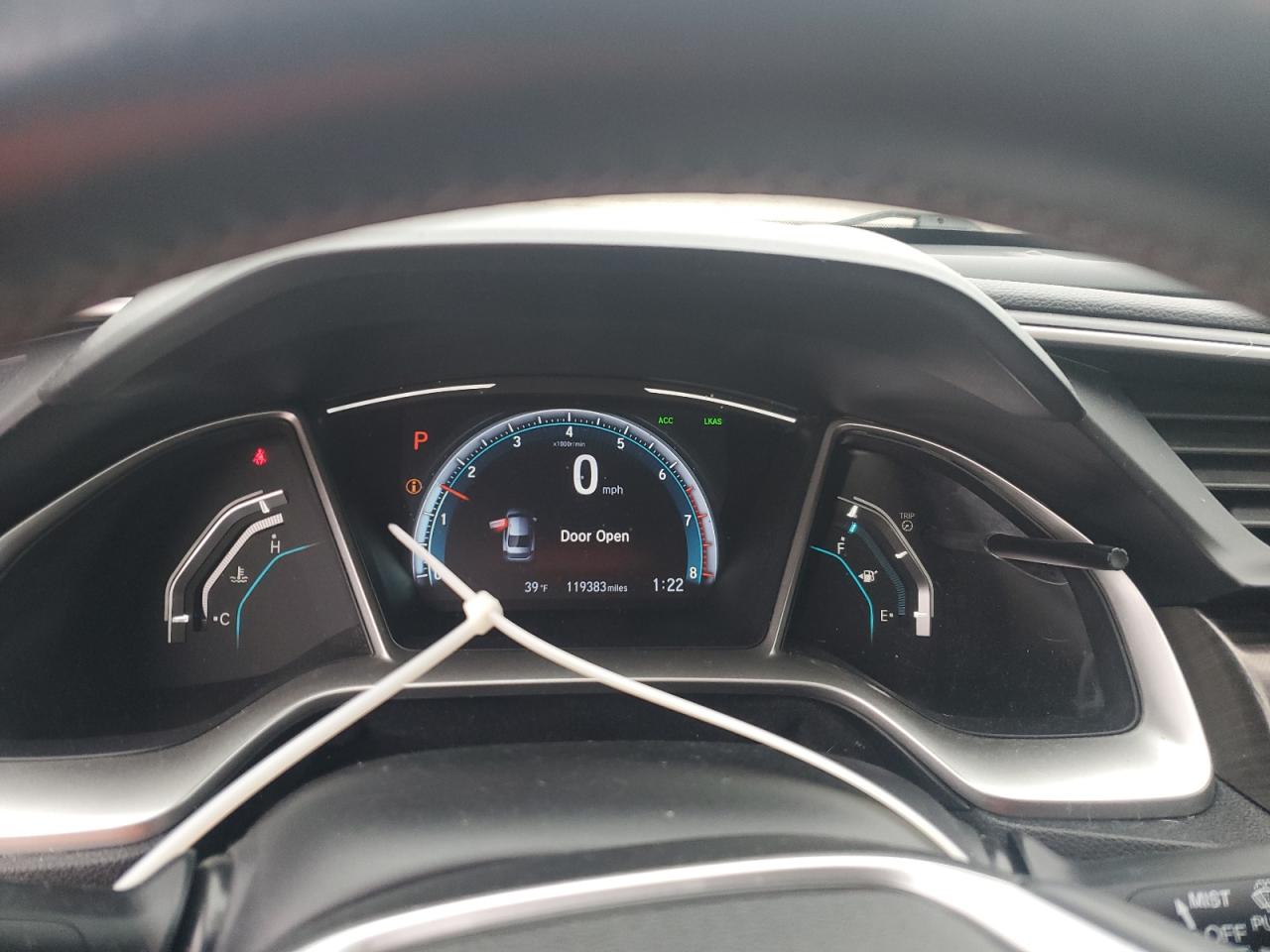 2019 Honda Civic VIN 19XFC1F3XKE007377 Copart auction photo, rear end damage thumbnail 9