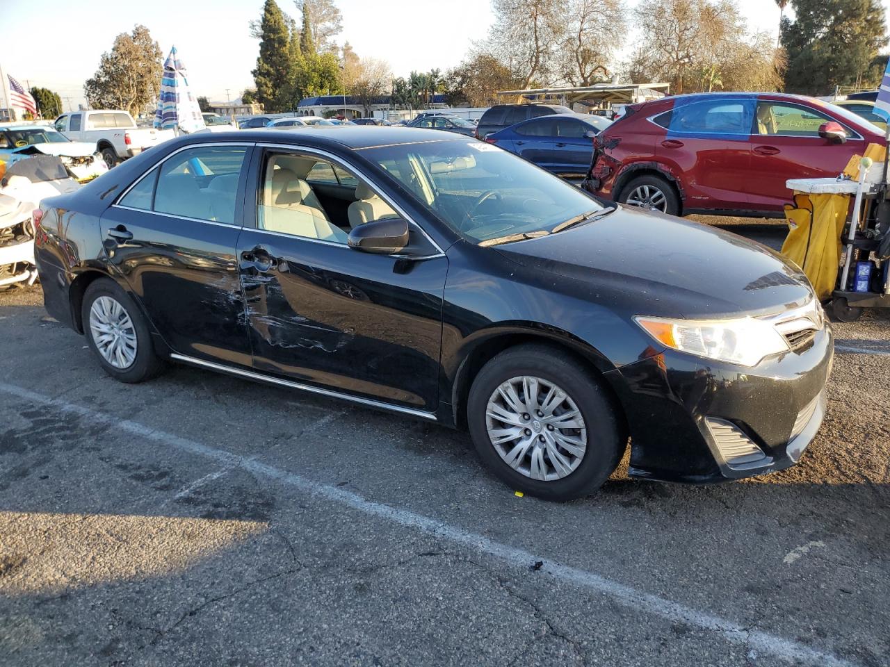 2014 Toyota Camry VIN 4T4BF1FK7ER383085 Copart auction photo, side / minor dent/scratches damage thumbnail 4