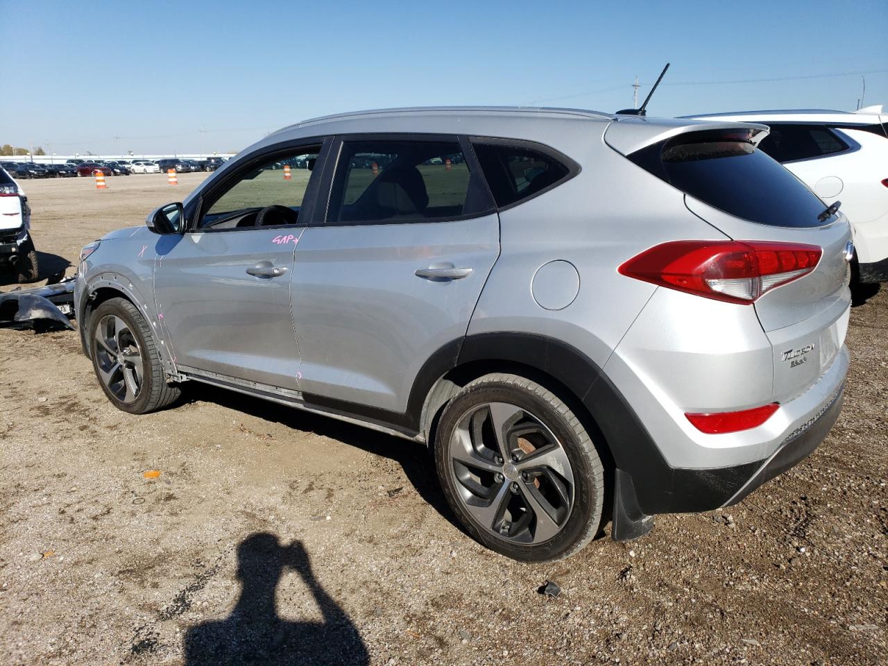 2016 Hyundai Tucson VIN KM8J3CA25GU192026 Copart auction photo, side damage thumbnail 2