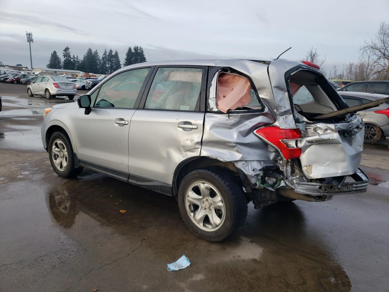 2015 Subaru Forester VIN JF2SJAAC4FG440180 Copart auction photo, all over damage thumbnail 2