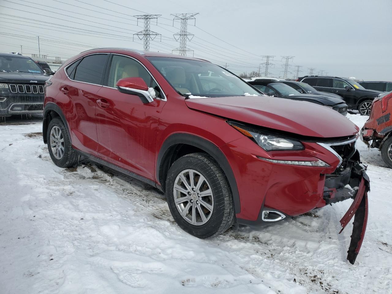 2017 Lexus NX VIN JTJYARBZ8H2052473 Copart auction photo, front end / rear end damage thumbnail 4