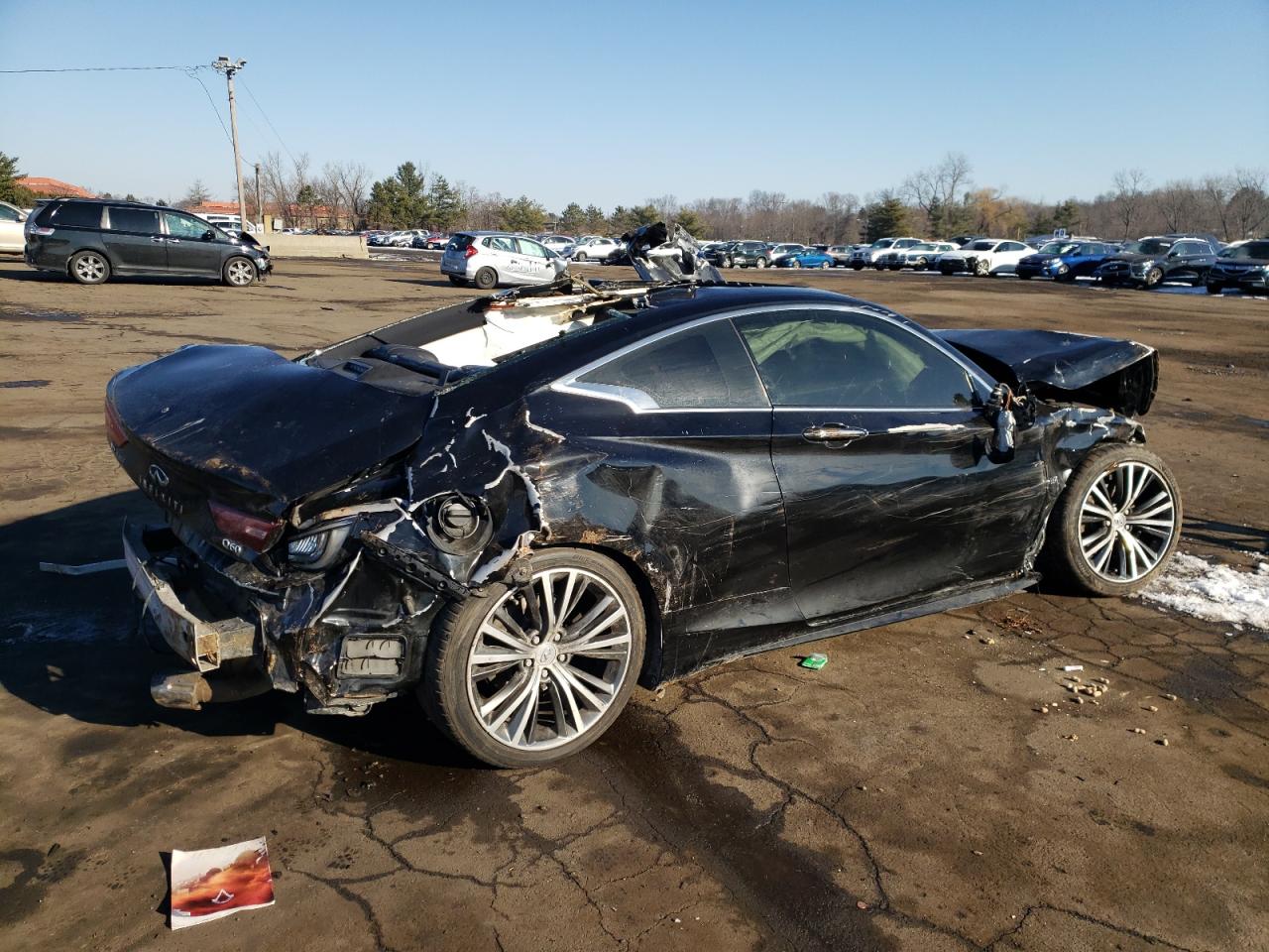 2018 Infiniti Q60 VIN JN1EV7EL0JM392610 Copart auction photo, rollover damage thumbnail 3