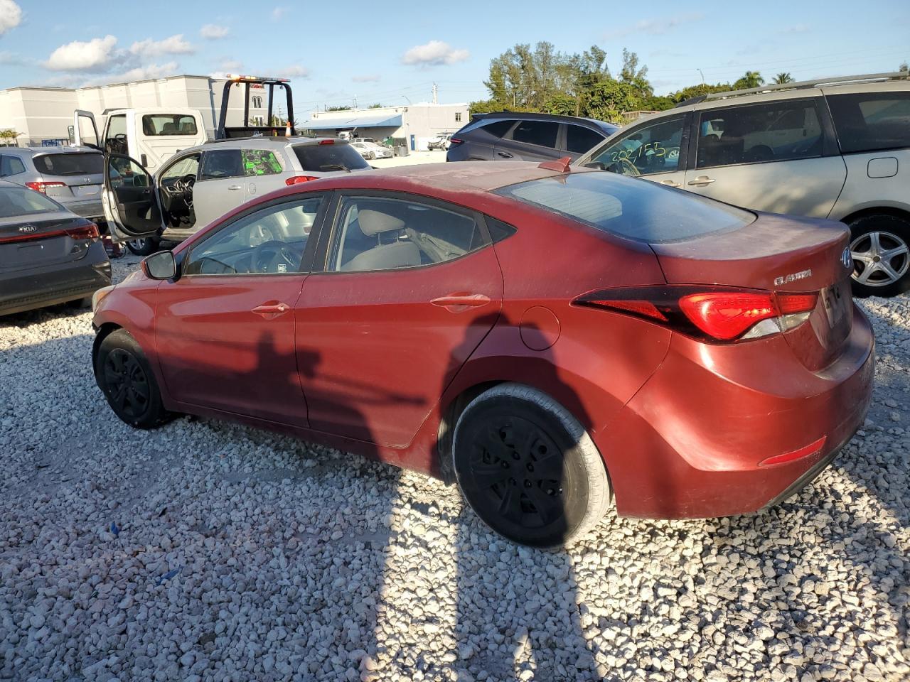2016 Hyundai Elantra VIN 5NPDH4AE2GH729531 Copart auction photo, side / front end damage thumbnail 2