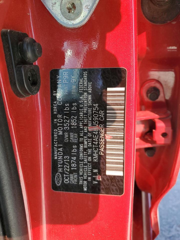 2014 Hyundai Accent VIN KMHCT4AE4EU590754 Copart auction photo, all over damage thumbnail 13