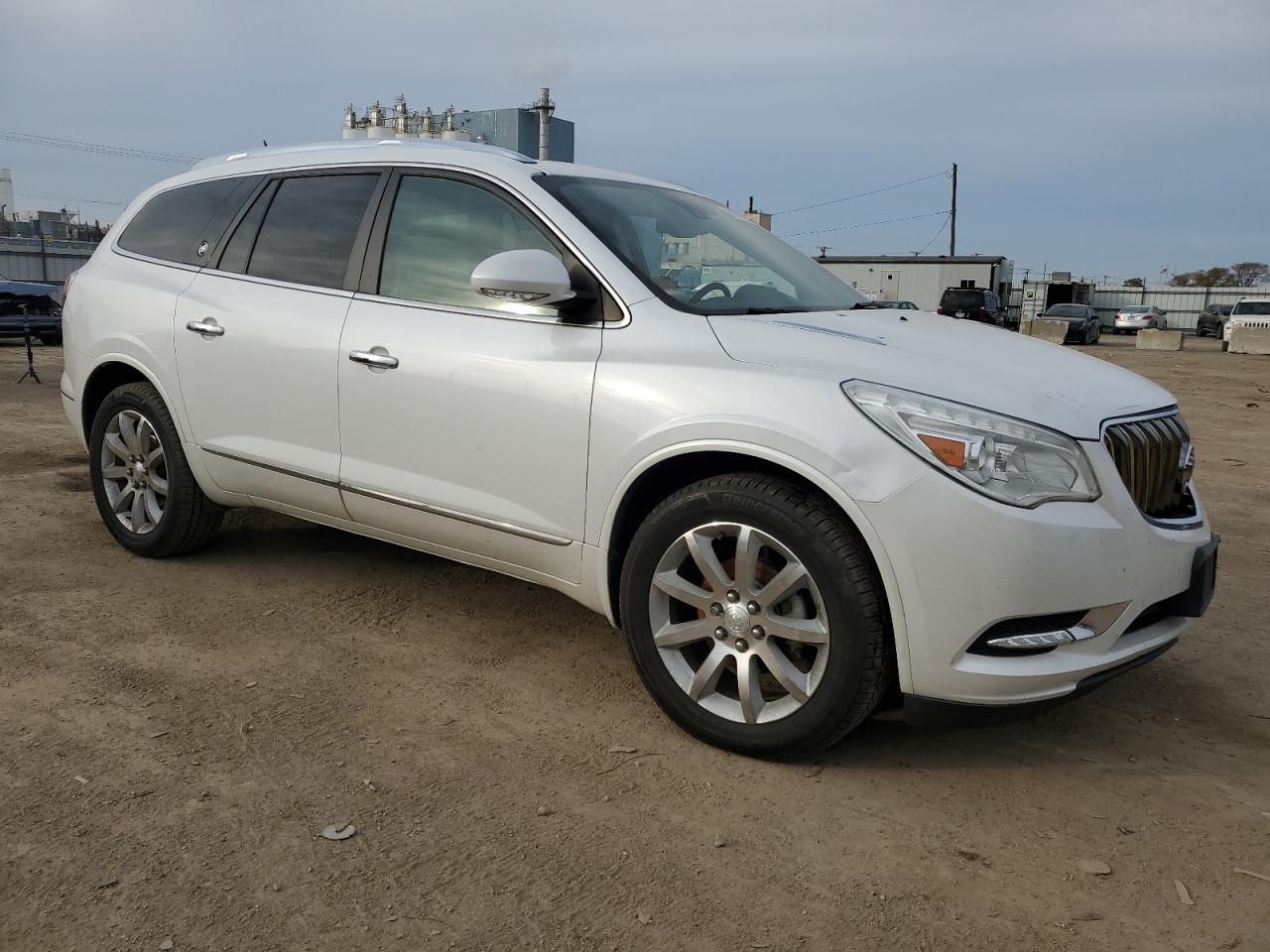 2016 Buick Enclave VIN 5GAKVCKD6GJ284980 Copart auction photo, side / front end damage thumbnail 4