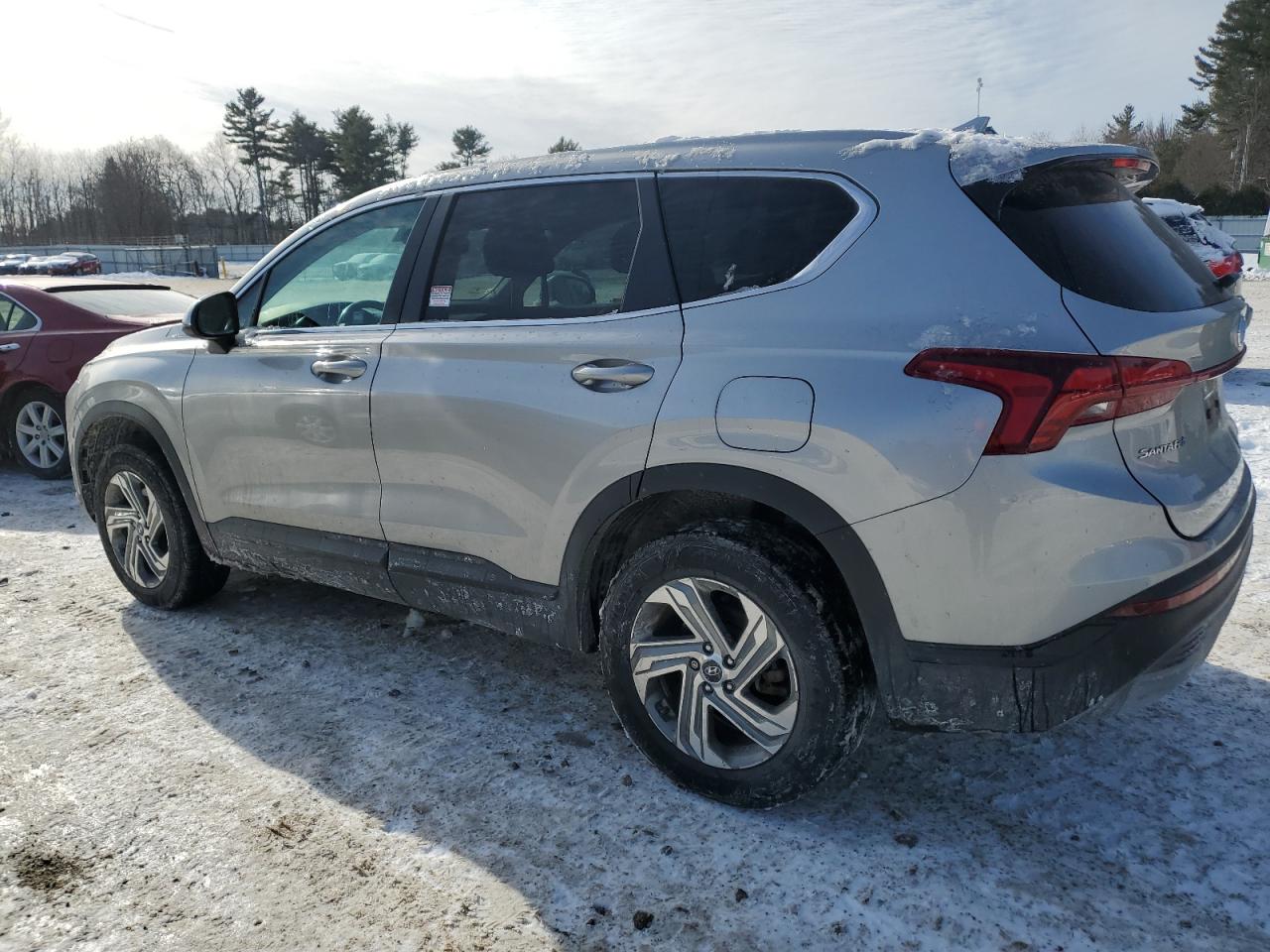 2021 Hyundai Santa Fe VIN 5NMS1DAJ8MH349689 Copart auction photo, front end / rear end damage thumbnail 2