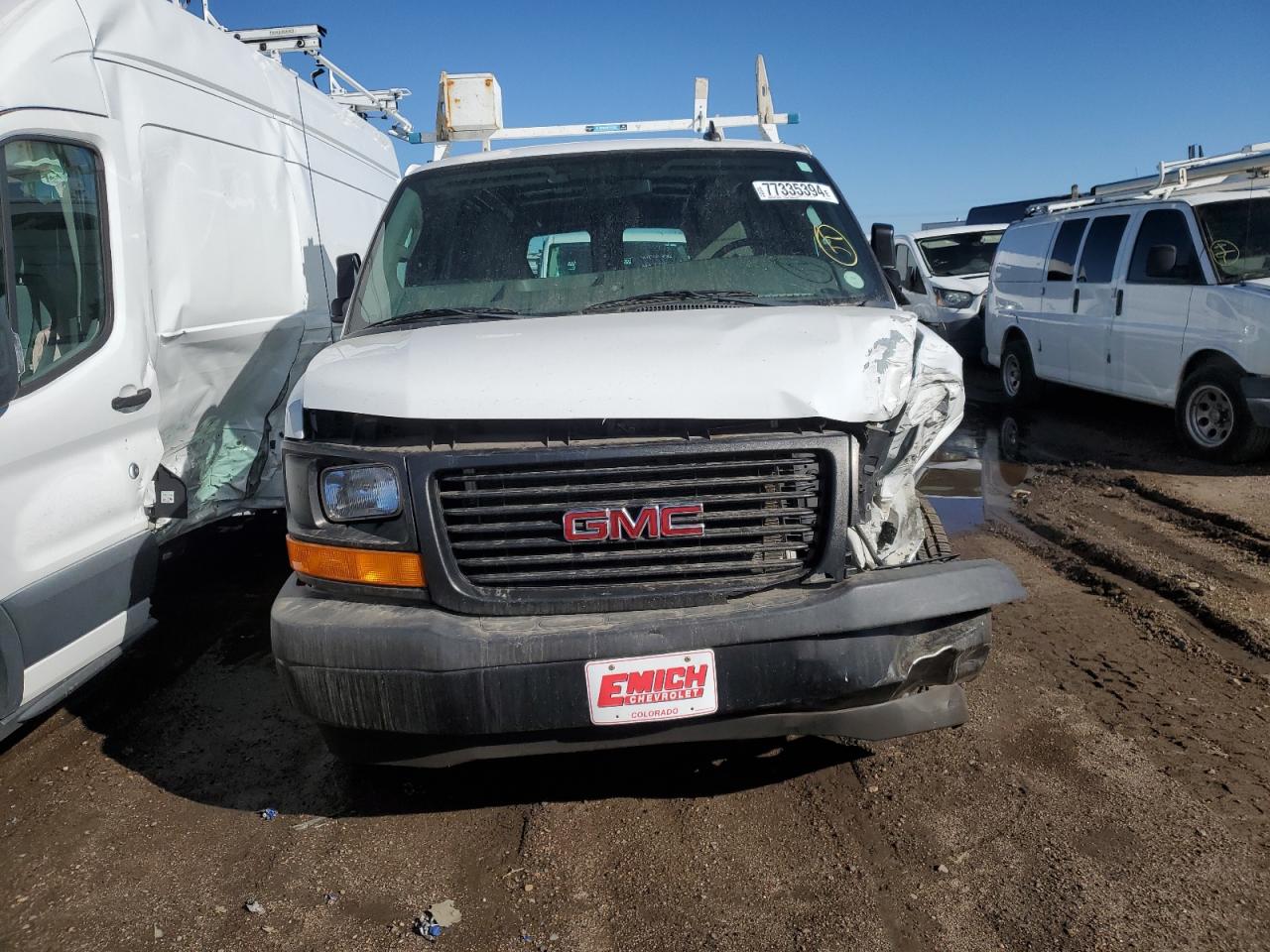 2017 GMC Savana VIN 1GTW7AFFXH1102600 Copart auction photo, front end / side damage thumbnail 5