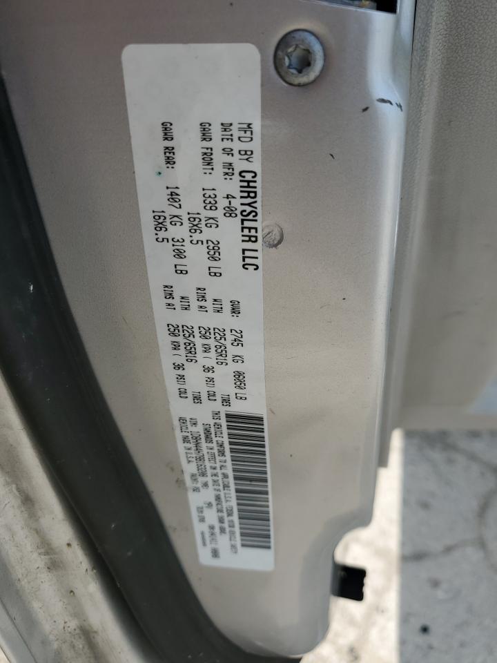 2008 Dodge Caravan VIN 1D8HN44H78B163208 Copart auction photo, side / front end damage thumbnail 13