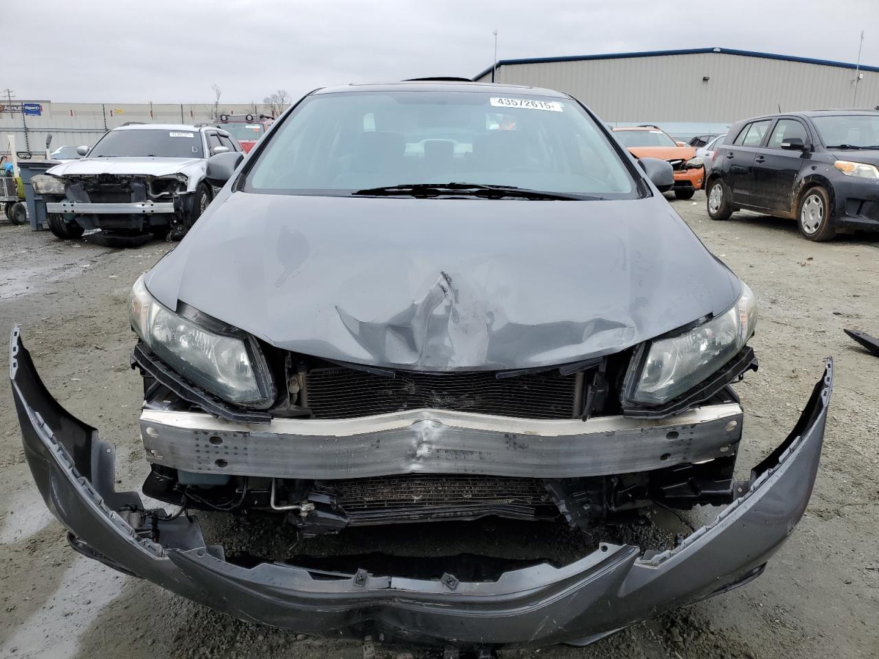 2013 Honda Civic VIN 19XFB2F92DE074751 Copart auction photo, front end damage thumbnail 5
