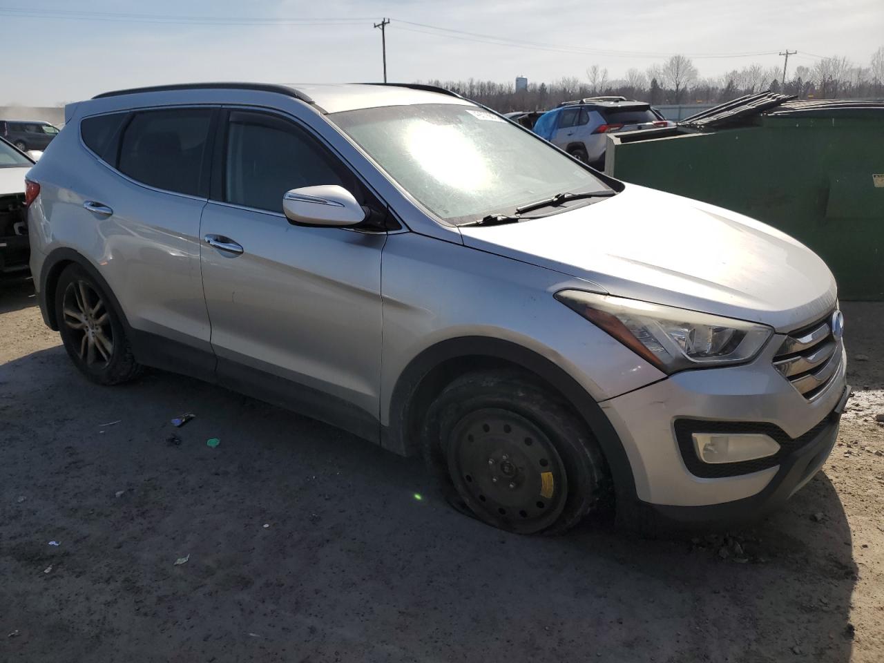 2013 Hyundai Santa Fe VIN 5XYZU3LA0DG043190 Copart auction photo, front end damage thumbnail 4