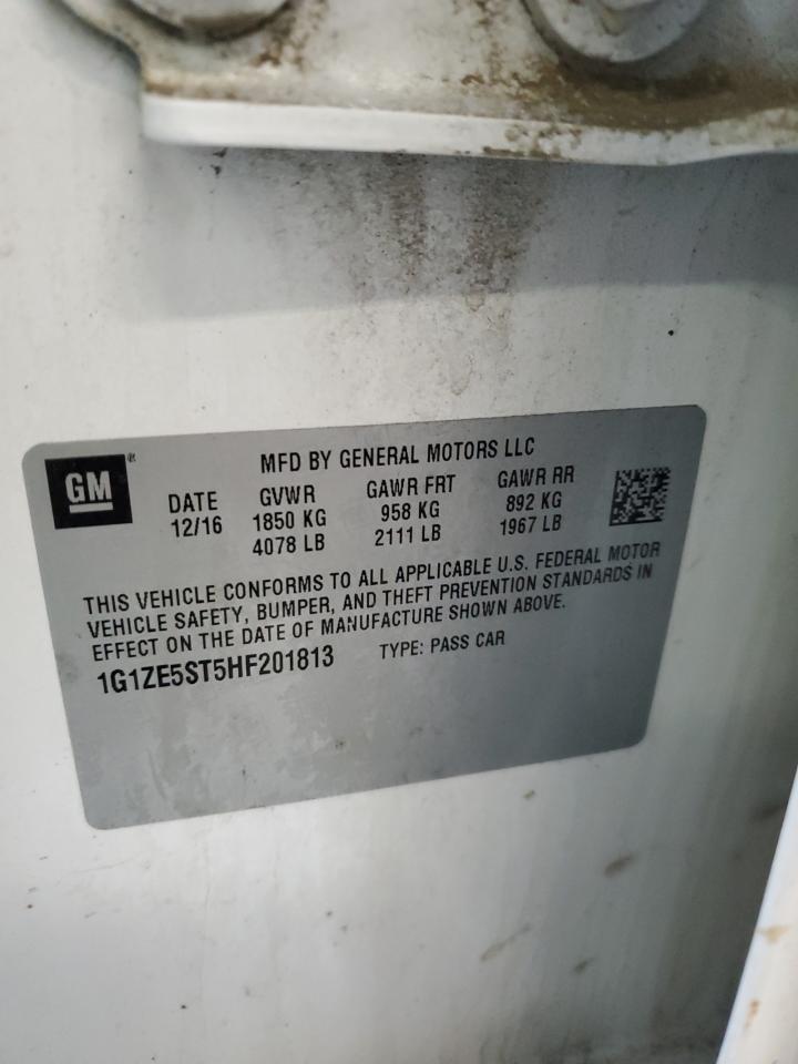 2017 Chevrolet Malibu VIN 1G1ZE5ST5HF201813 Copart auction photo, front end / side damage thumbnail 13