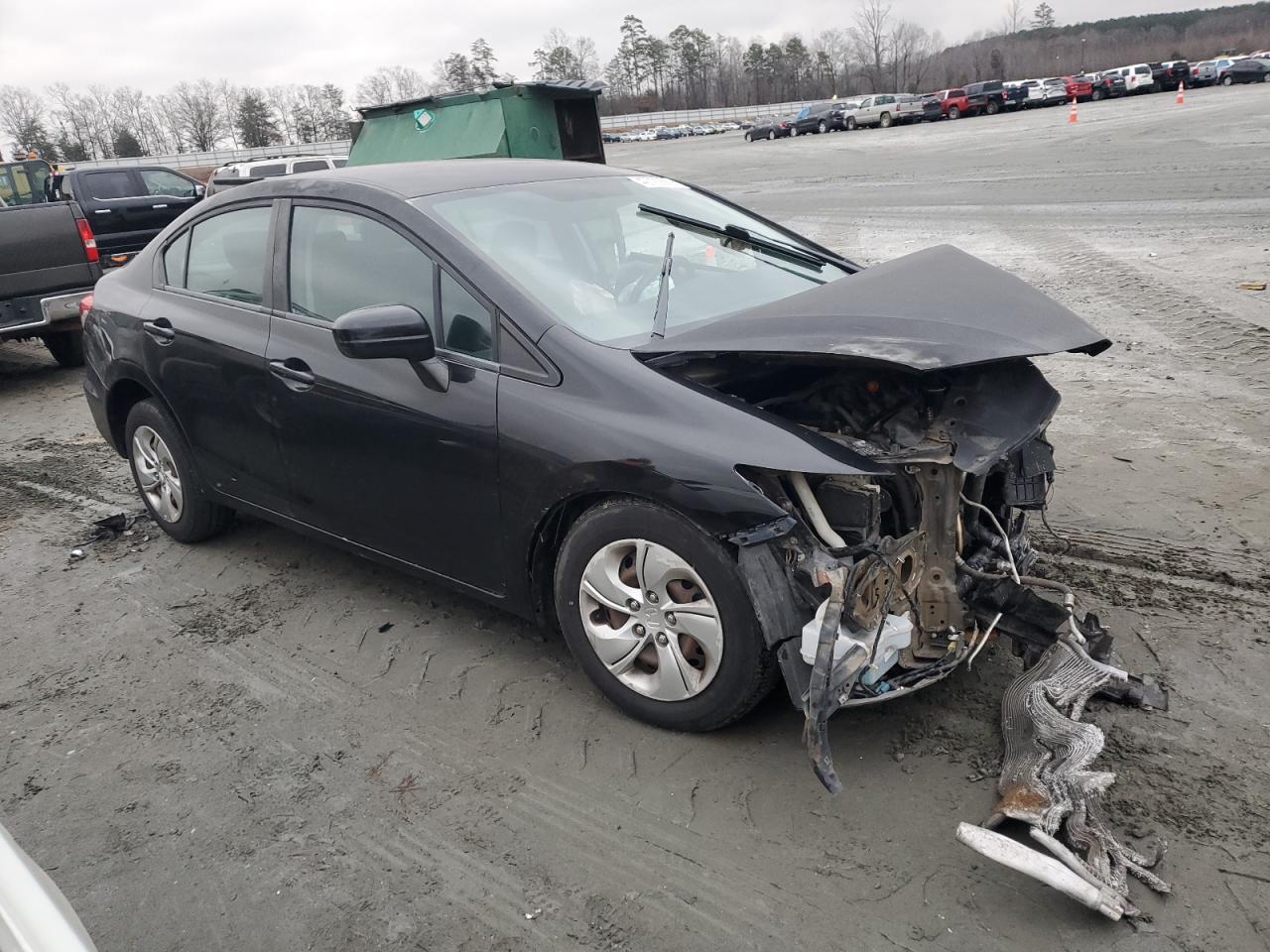 2015 Honda Civic VIN 19XFB2F52FE238984 Copart auction photo, front end / side damage thumbnail 4