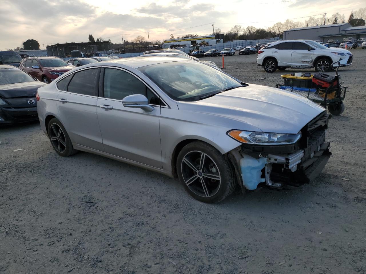 2016 Ford Fusion VIN 3FA6P0K9XGR233272 Copart auction photo, front end / side damage thumbnail 4