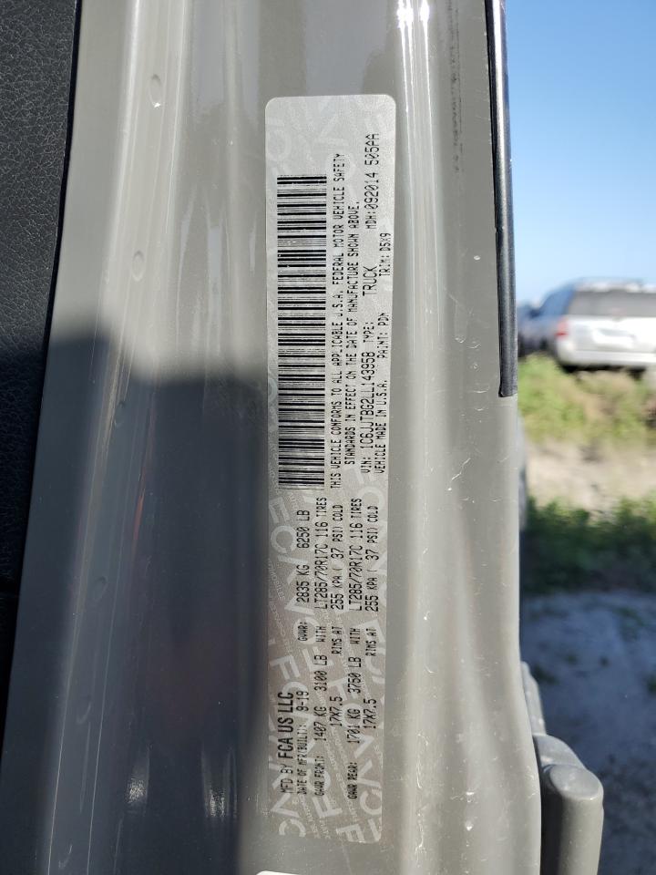 2020 Jeep Gladiator VIN 1C6JJTBG2LL143958 Copart auction photo, water/flood damage thumbnail 13