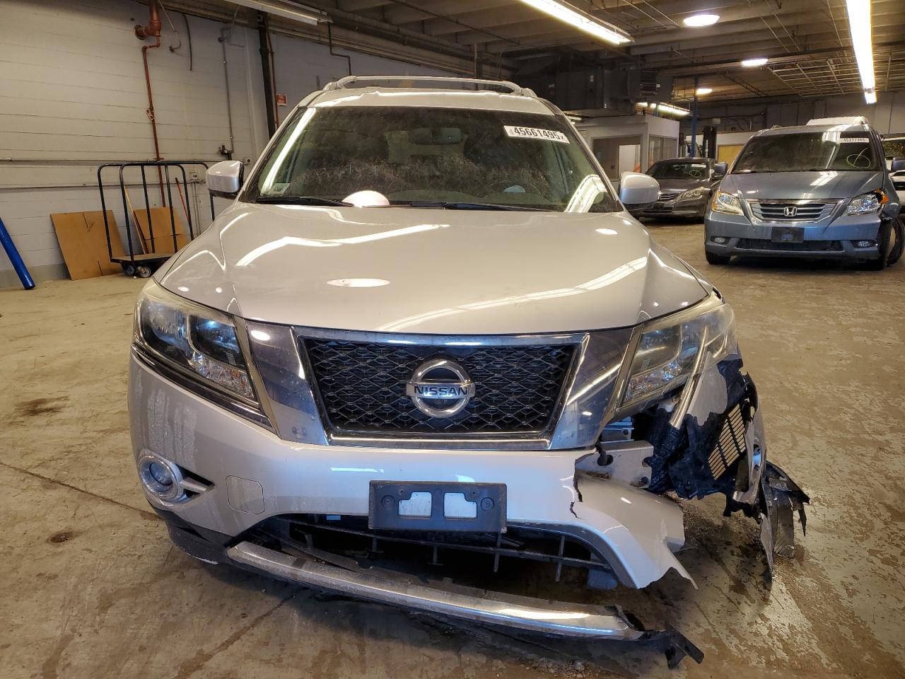 2016 Nissan Pathfinder VIN 5N1AR2MM7GC626121 Copart auction photo, front end / mechanical damage thumbnail 5