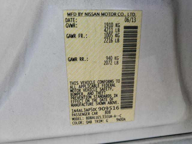 2013 Nissan Altima VIN 1N4AL3AP5DC909516 Copart auction photo, front end damage thumbnail 12
