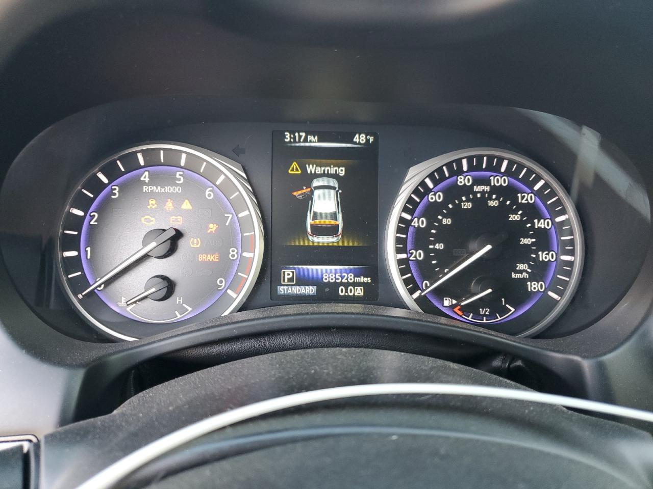2015 Infiniti Q50 VIN JN1BV7AR5FM405047 Copart auction photo, front end / side damage thumbnail 9
