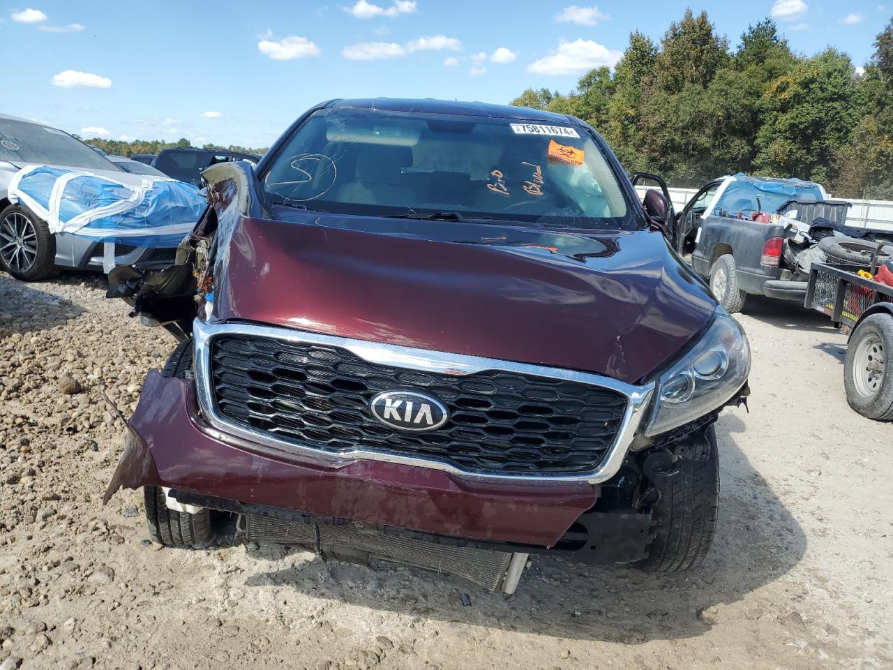 2019 KIA Sorento VIN 5XYPG4A33KG574373 Copart auction photo, front end / rear end damage thumbnail 5