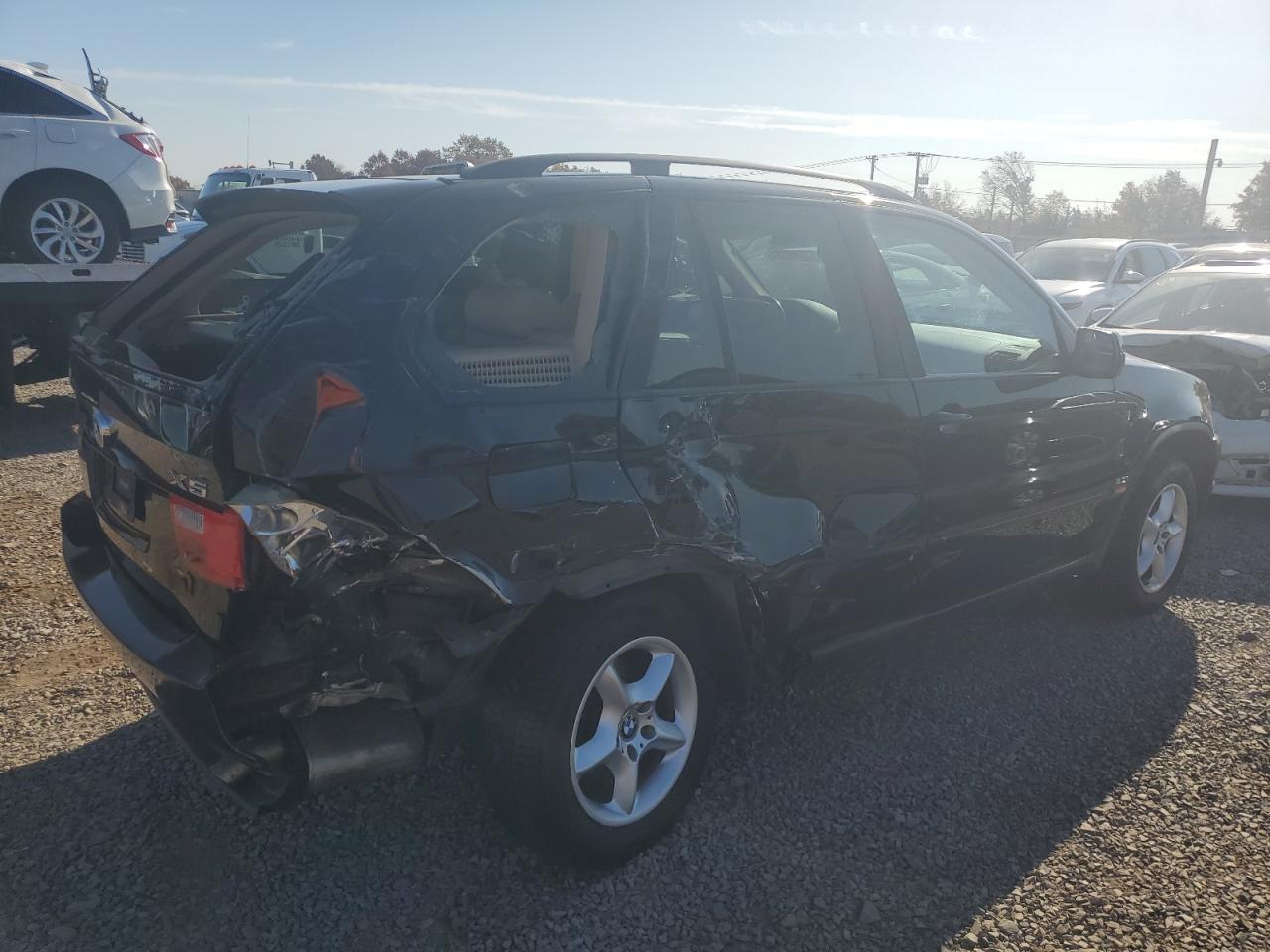 2003 BMW X5 VIN 5UXFA53563LV96891 Copart auction photo, side / rear end damage thumbnail 3