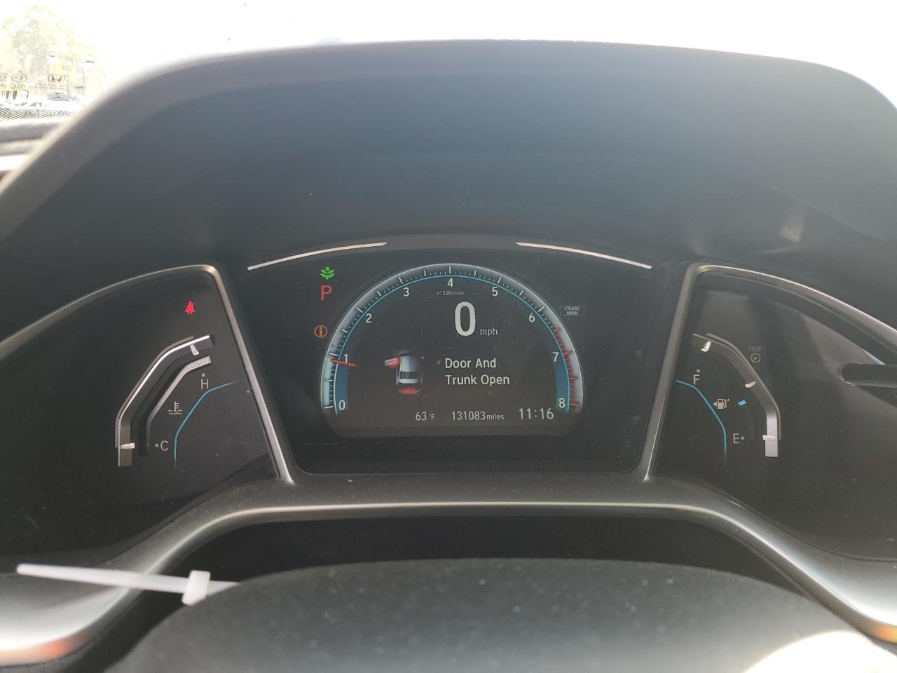 2017 Honda Civic VIN 19XFC1F30HE016615 Copart auction photo, rear end damage thumbnail 9