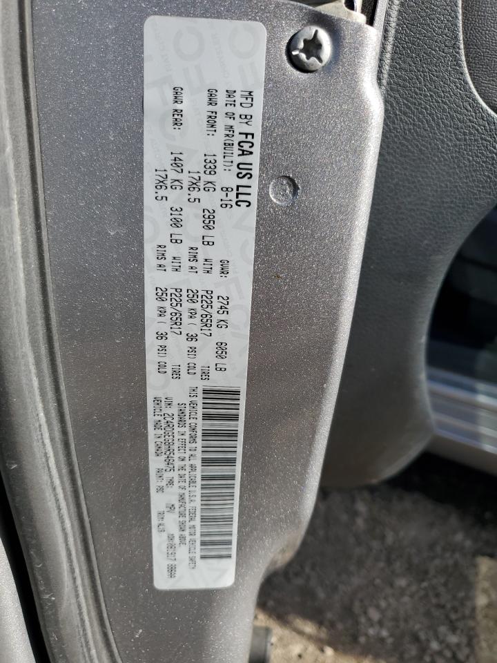 2017 Dodge Caravan VIN 2C4RDGEG8HR546475 Copart auction photo, rear end damage thumbnail 13