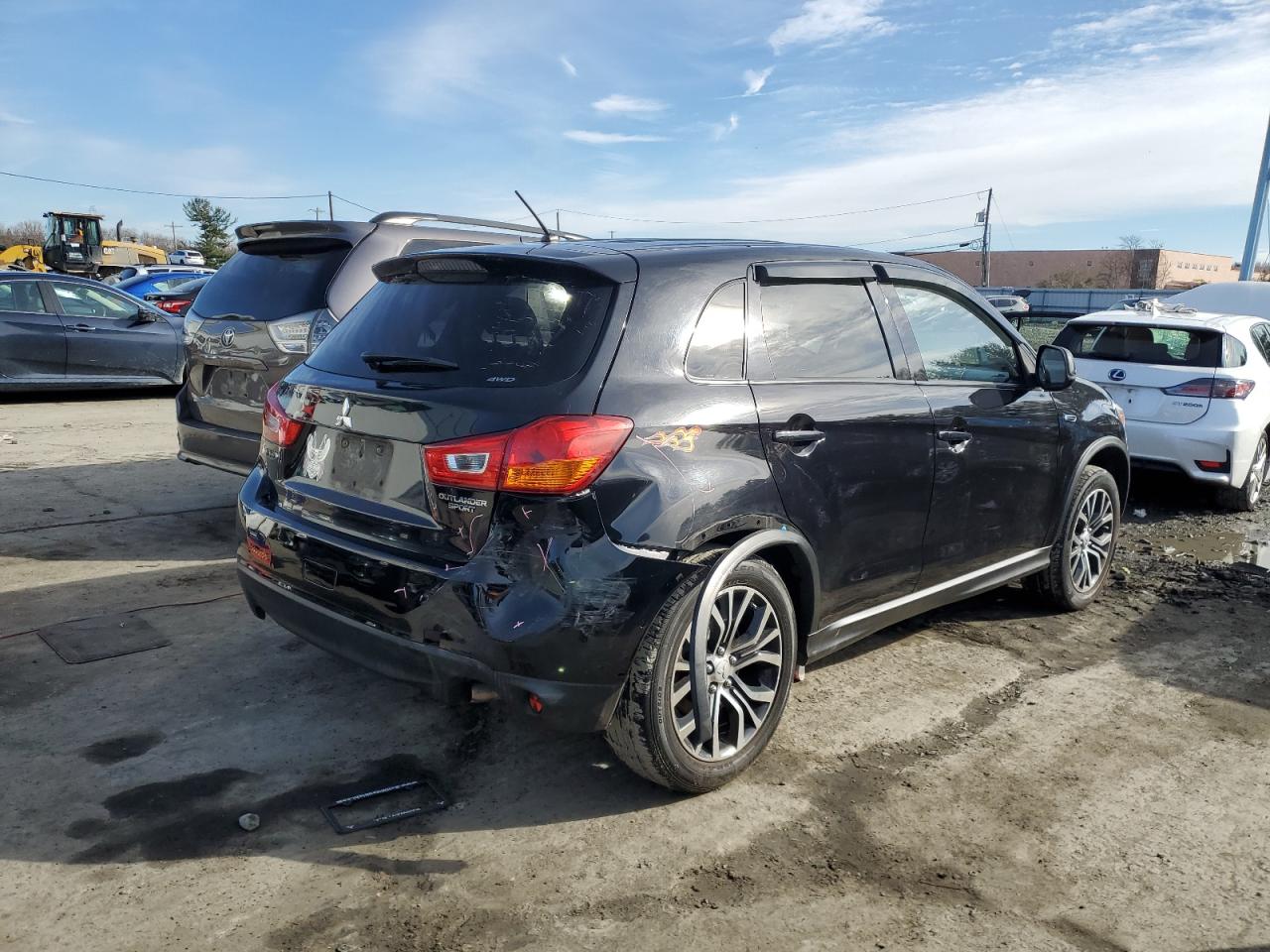 2016 Mitsubishi Outlander VIN JA4AR3AU3GZ053191 Copart auction photo, rear end / undercarriage damage thumbnail 3