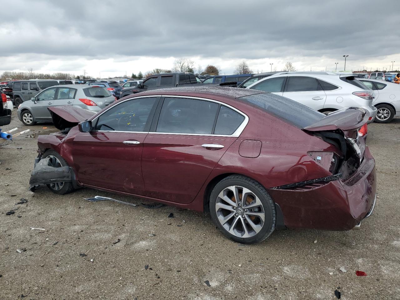 2015 Honda Accord VIN 1HGCR2F56FA078529 Copart auction photo, front end / rear end damage thumbnail 2