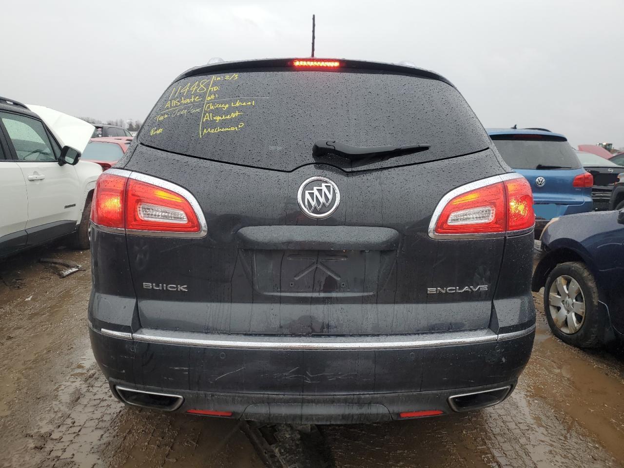 2014 Buick Enclave VIN 5GAKRBKD5EJ182453 Copart auction photo, front end / side damage thumbnail 6