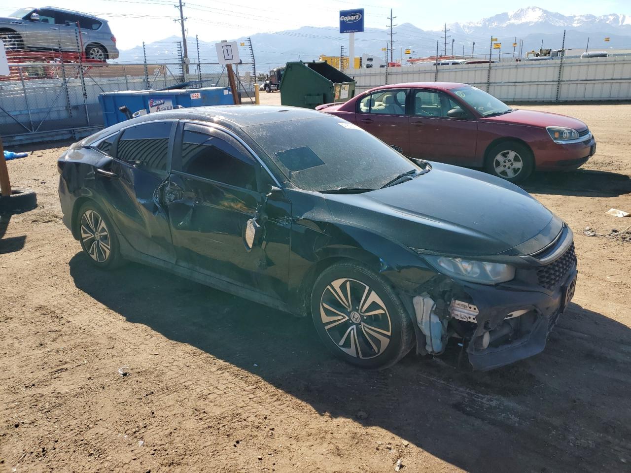 2016 Honda Civic VIN 19XFC1F79GE015450 Copart auction photo, front end / side damage thumbnail 4