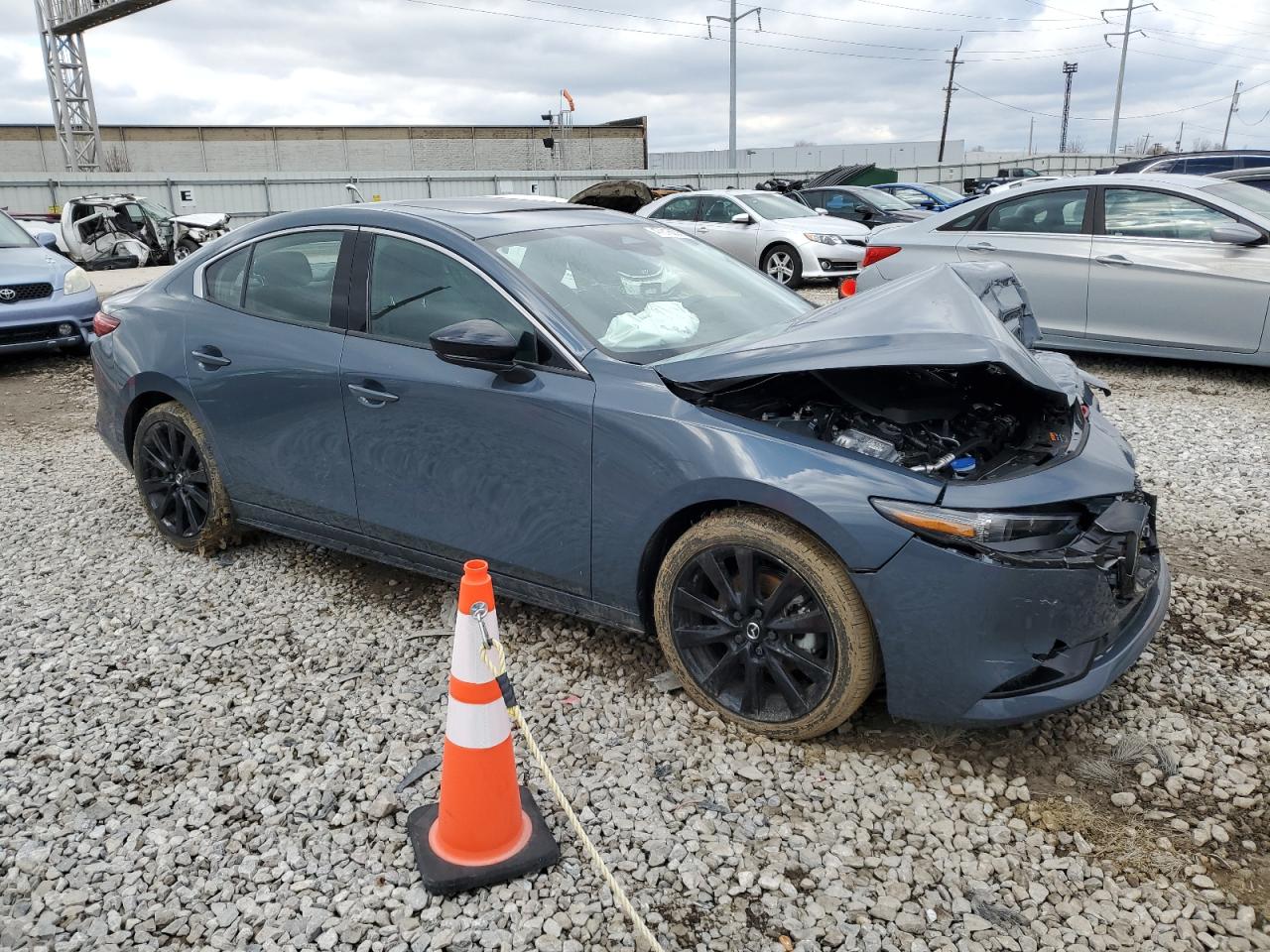 2025 Mazda 3 VIN 3MZBPBEY1SM450218 Copart auction photo, front end damage thumbnail 4