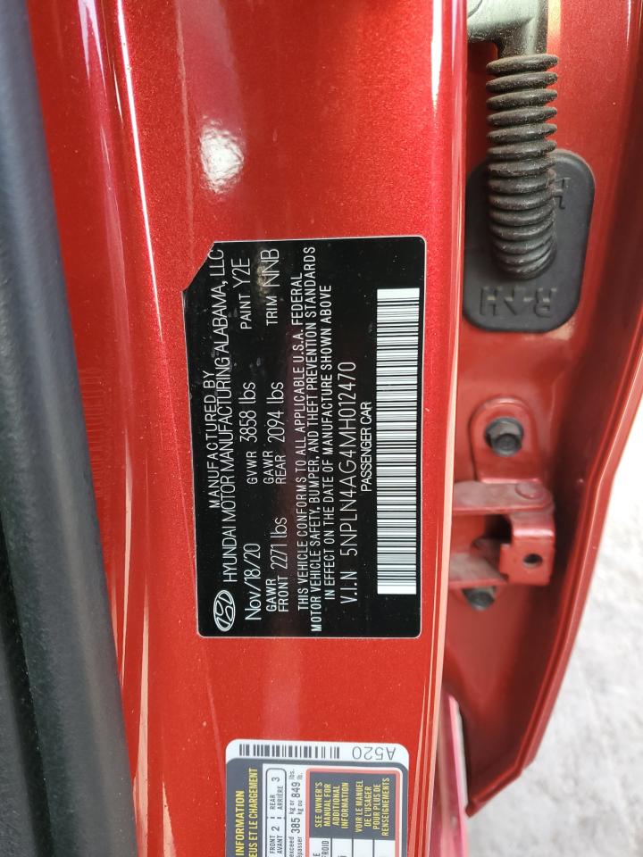 2021 Hyundai Elantra VIN 5NPLN4AG4MH012470 Copart auction photo, front end damage thumbnail 13