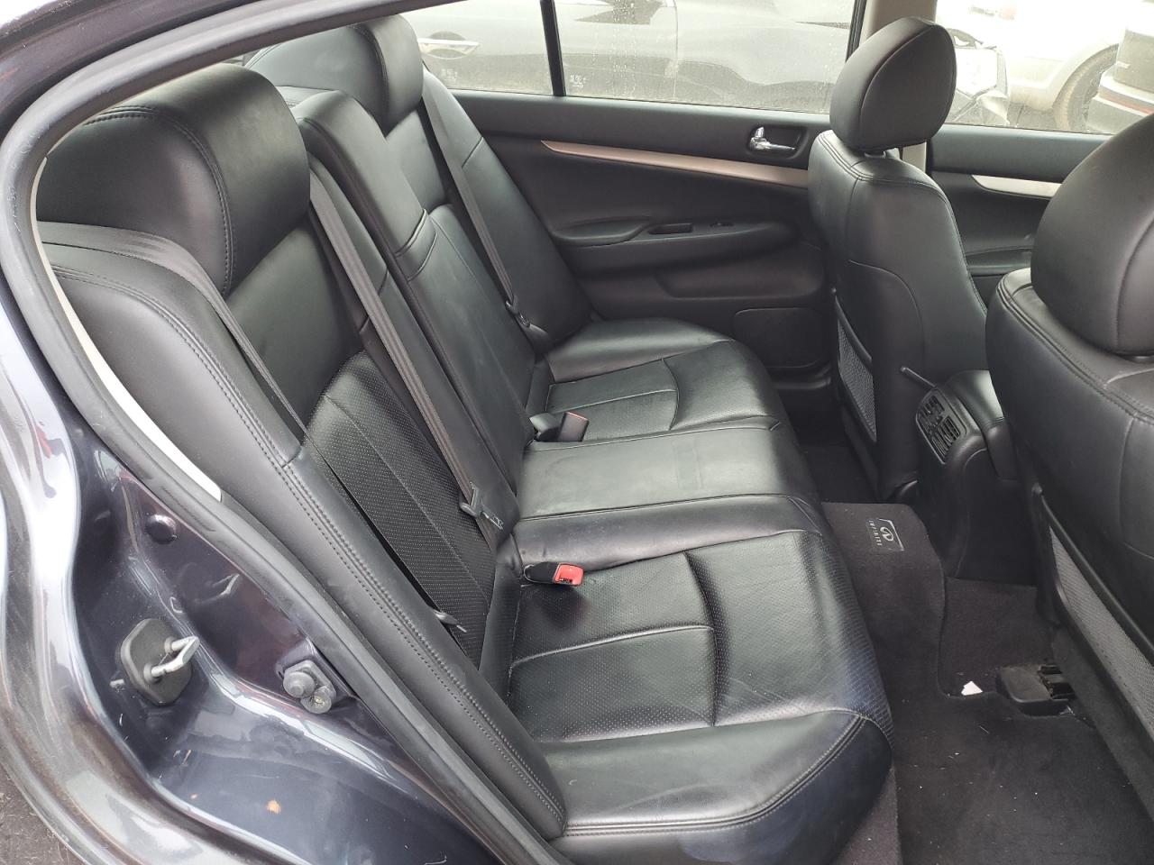 2011 Infiniti G VIN JN1CV6AR9BM357013 Copart auction photo, rear end / front end damage thumbnail 10