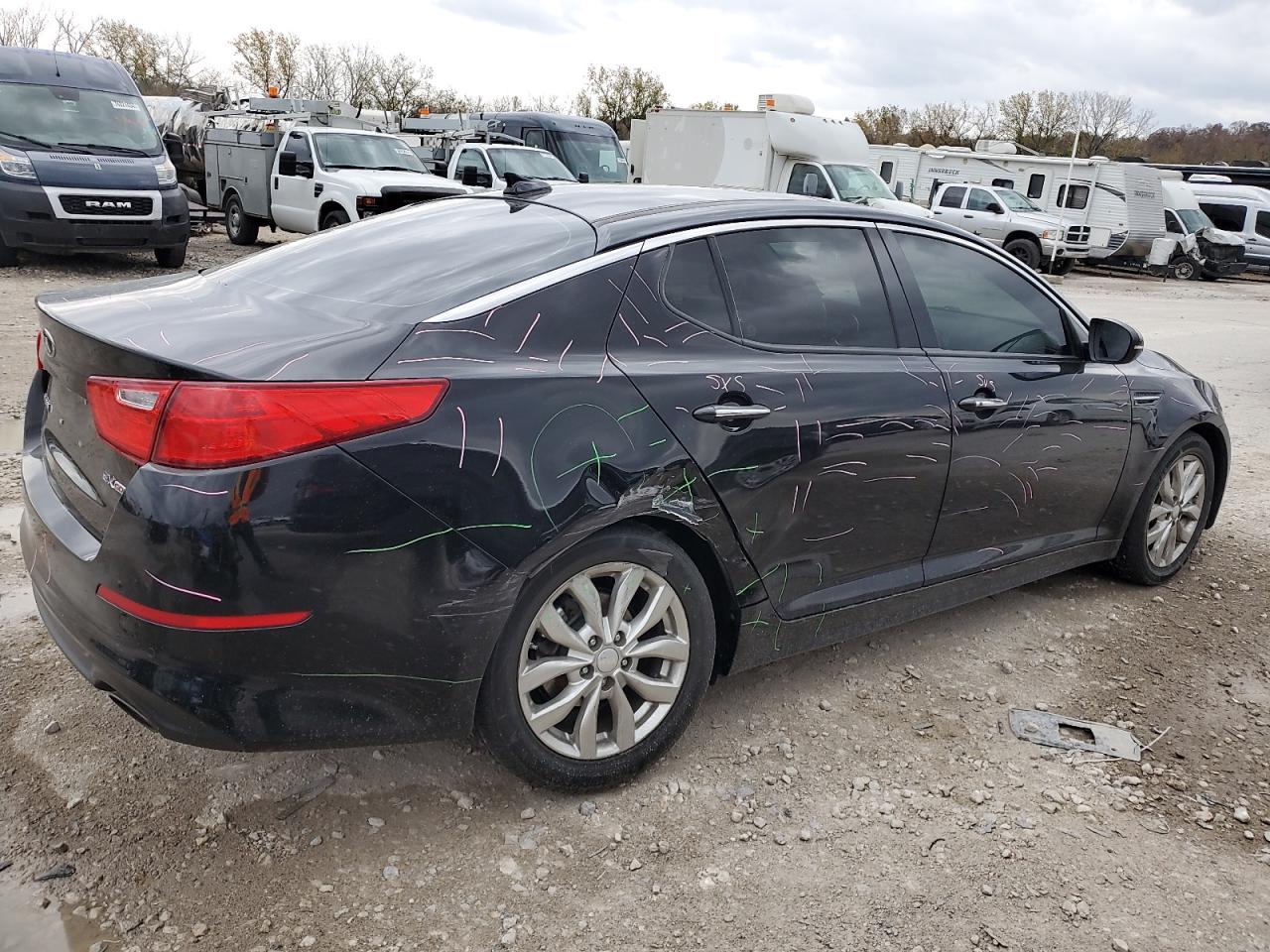 2014 KIA Optima VIN 5XXGN4A78EG293879 Copart auction photo, all over damage thumbnail 3