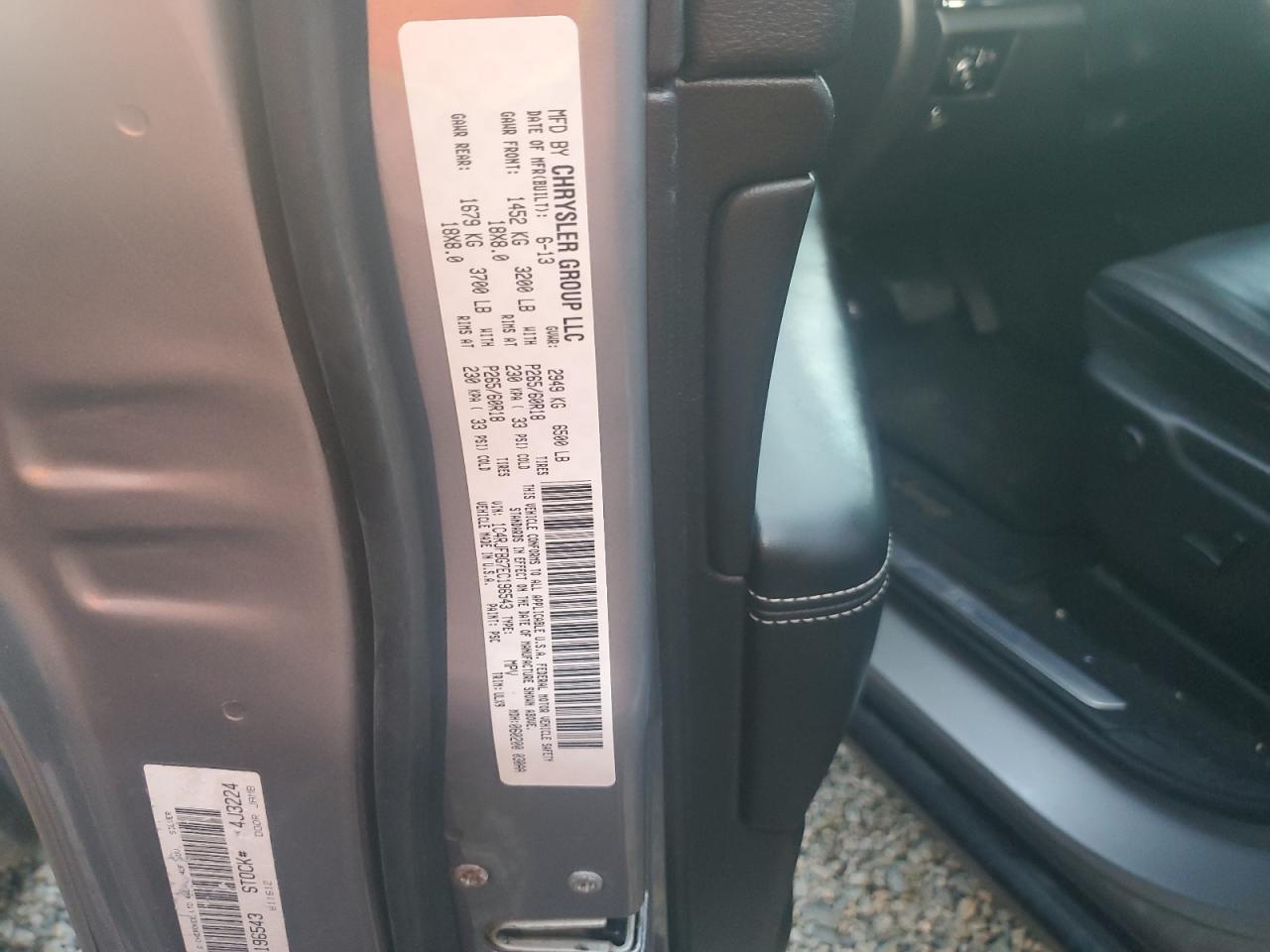 2014 Jeep Grand Cherokee VIN 1C4RJFBG7EC196543 Copart auction photo, water/flood damage thumbnail 14