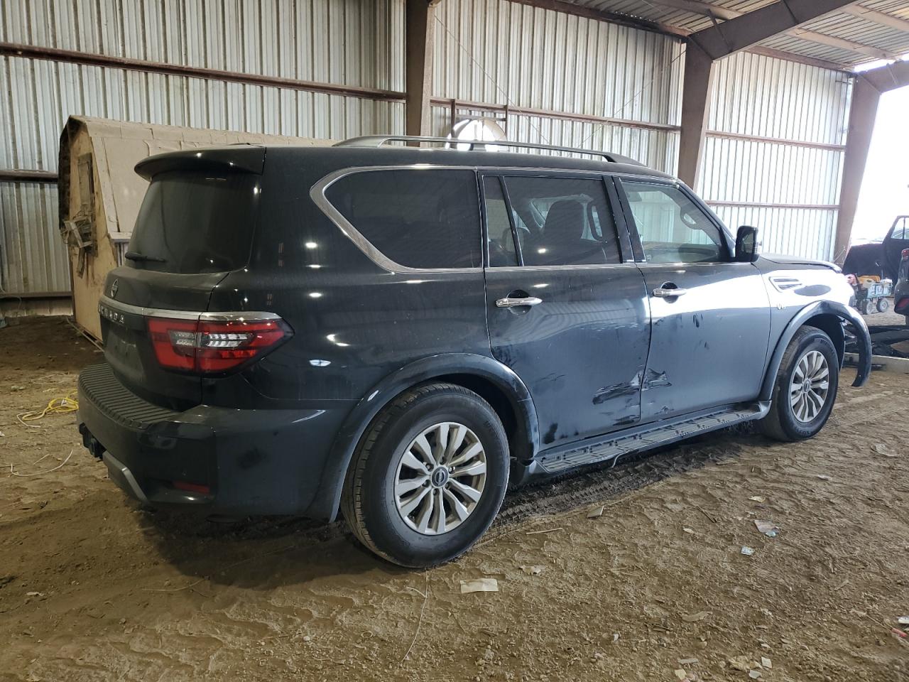 2021 Nissan Armada VIN JN8AY2AC3M9146948 Copart auction photo, front end / side damage thumbnail 3