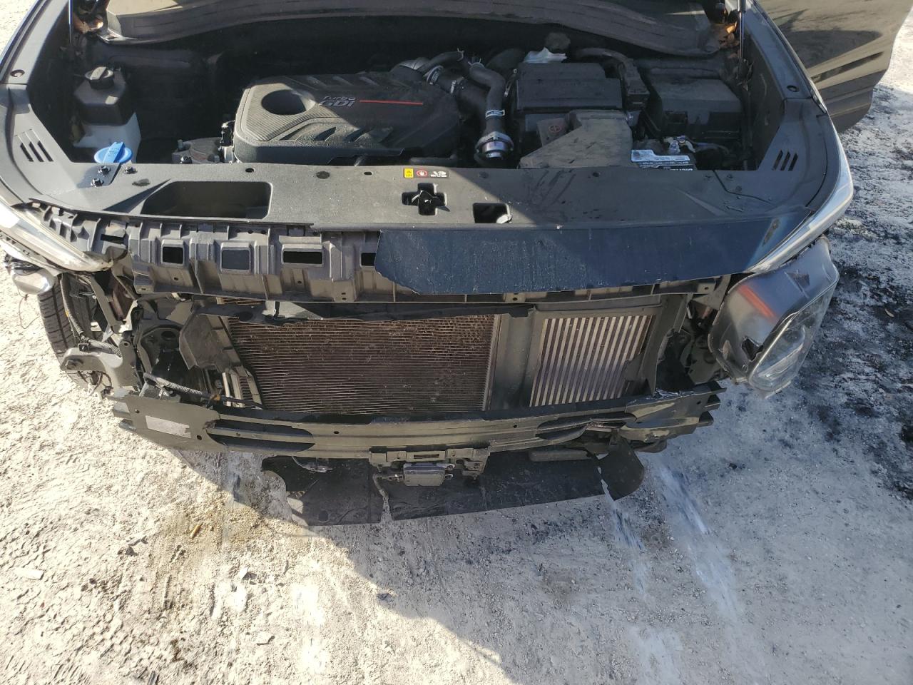 2019 Hyundai Santa Fe VIN 5NMS53AA2KH124888 Copart auction photo, side / front end damage thumbnail 12