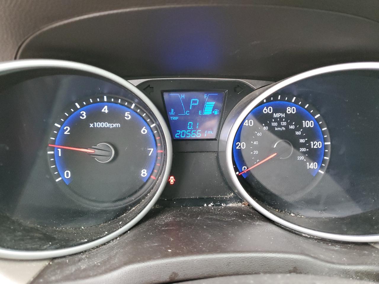 2013 Hyundai Tucson VIN KM8JUCAC9DU741681 Copart auction photo, front end / side damage thumbnail 9